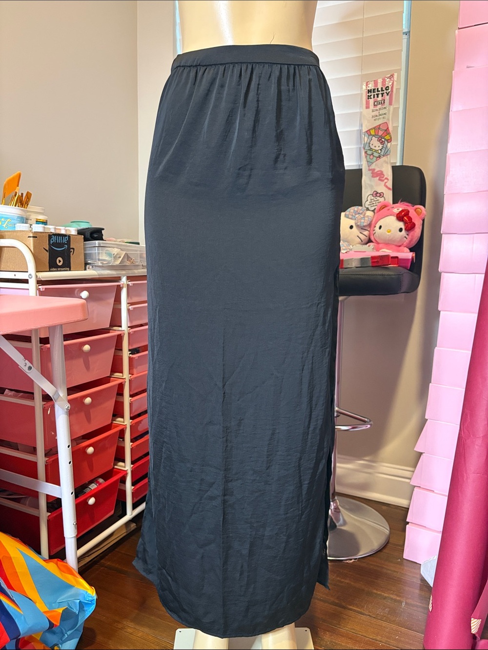 Forever 21 Black Maxi Skirt with Side Slit